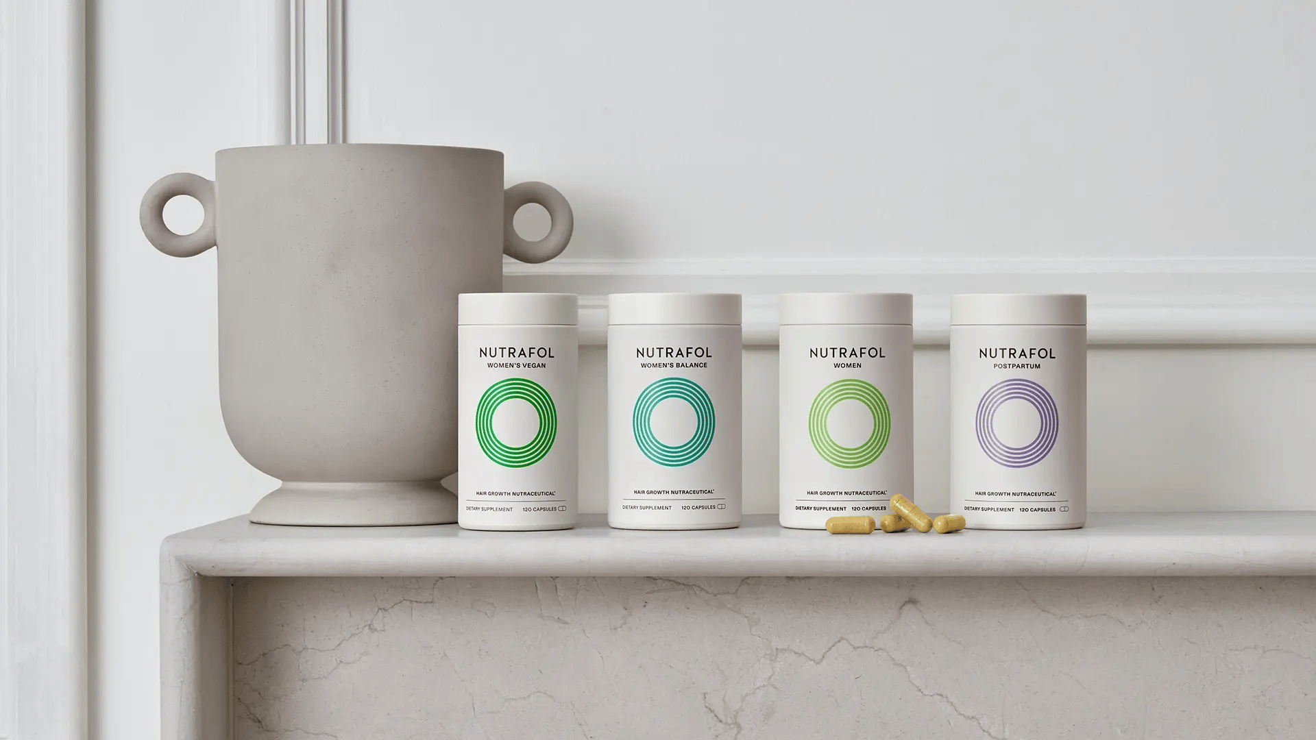 Nutrafol bottles for hair growth available at Liquivida Wellness Center