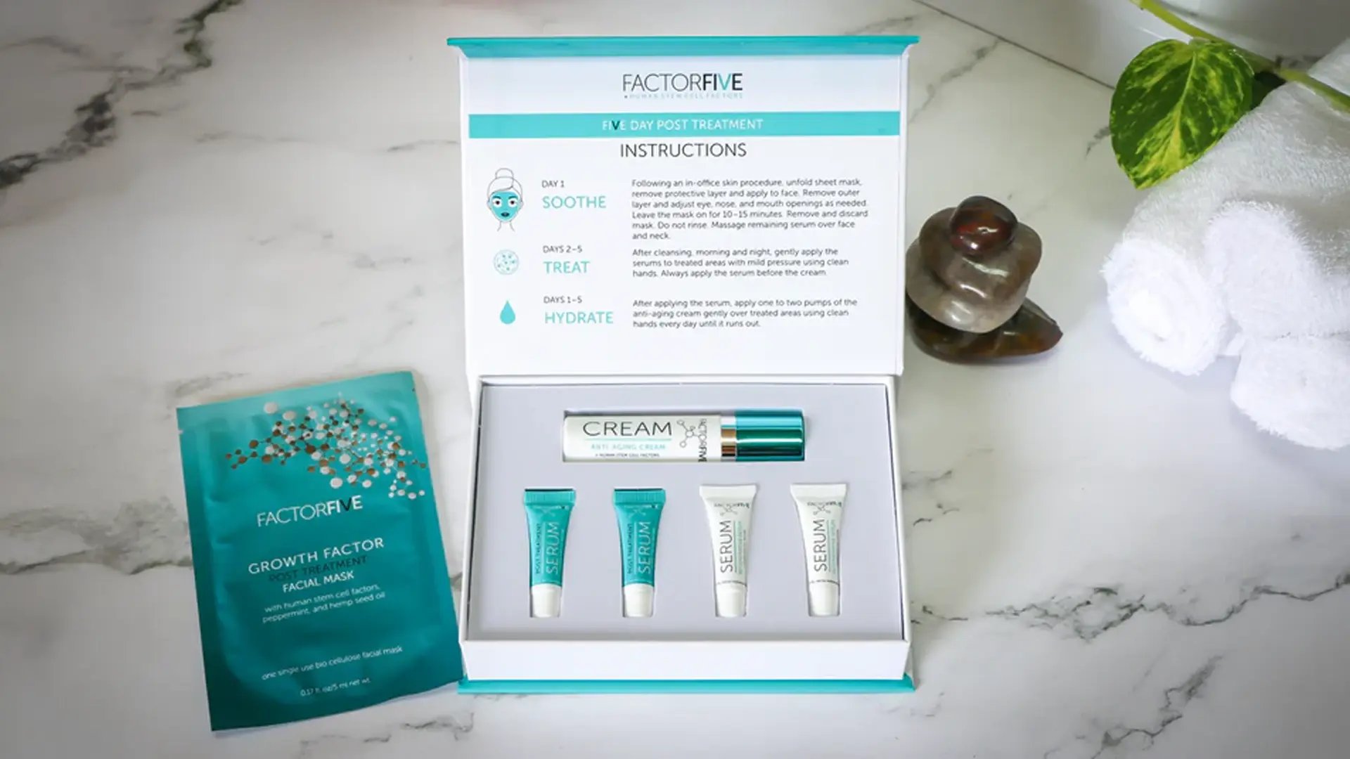 Open box of Factor Five product available at Liquivida Wellness Center
